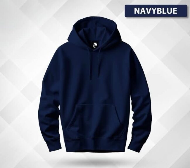 𝗣𝗥𝗘𝗠𝗜𝗨𝗠 𝗦𝗢𝗟𝗜𝗗 𝗛𝗢𝗢𝗗𝗜𝗘 - NAVY BLUE - Image 4