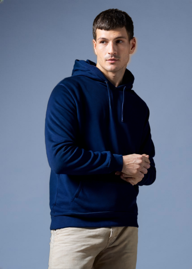 𝗣𝗥𝗘𝗠𝗜𝗨𝗠 𝗦𝗢𝗟𝗜𝗗 𝗛𝗢𝗢𝗗𝗜𝗘 - NAVY BLUE - Image 3