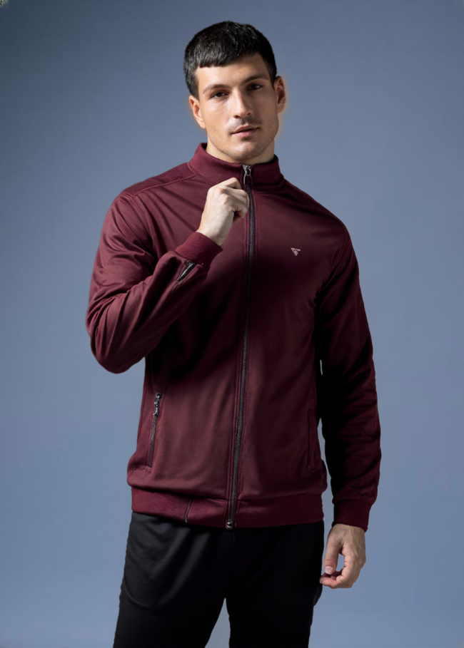 Men's Premium Jacket - Maroon - Image 2